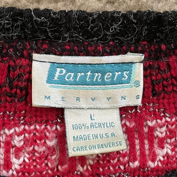 Partners Mervyns Sweater Womens Large Christmas Ugly Party Snowflake Winter Col - Picture 2 of 12